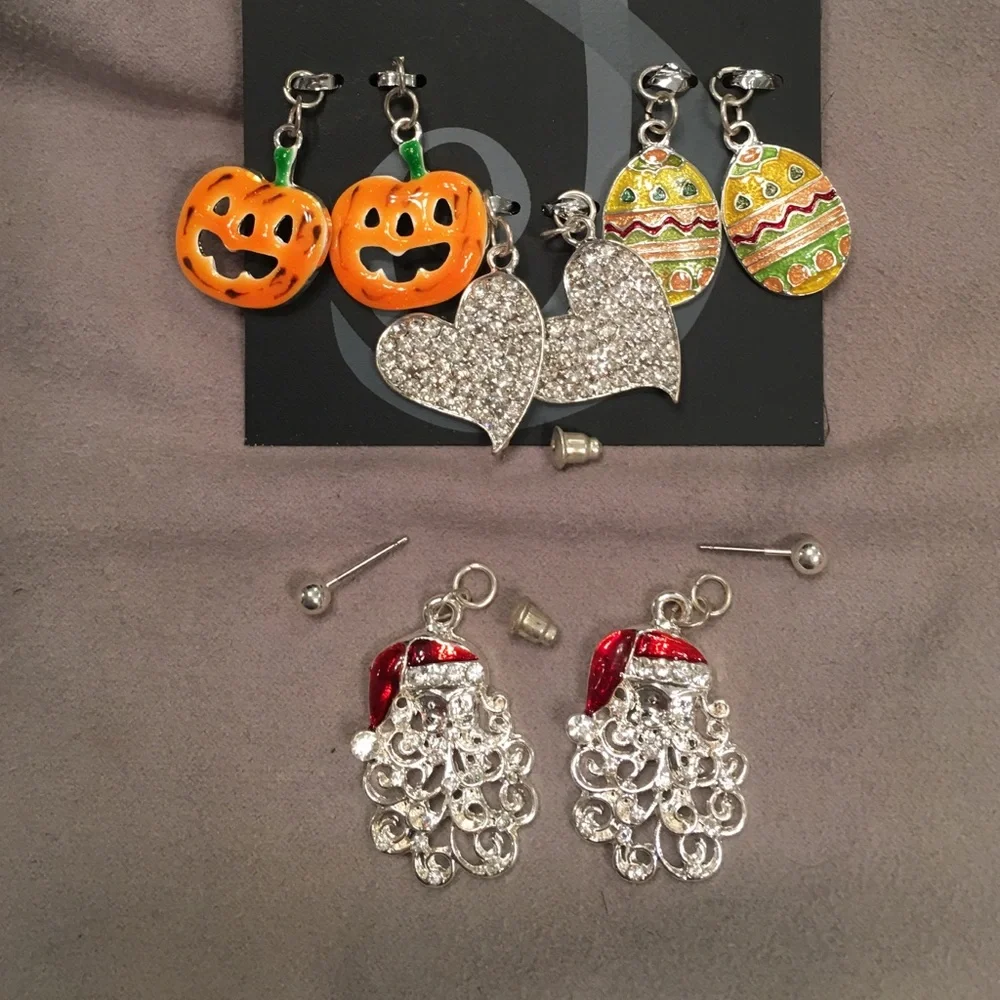 Interchangeable Pierced Earrings for Holidays - Picture 3 of 4